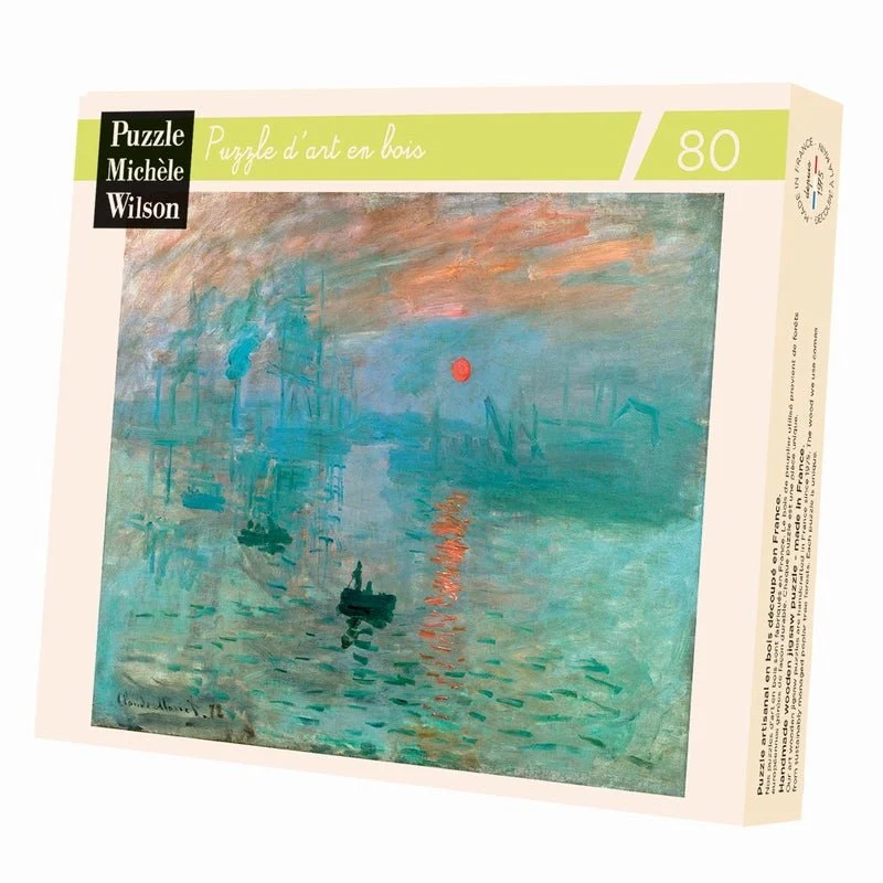 Puzzle Bois Michèle Wilson - 80 pièces - Impression, Soleil Levant - Monet