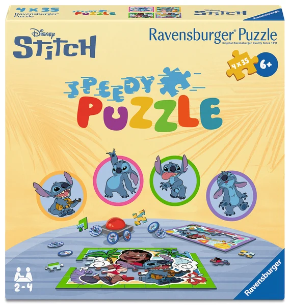 Speedy Puzzle : Stich, 4 X 35 pièces