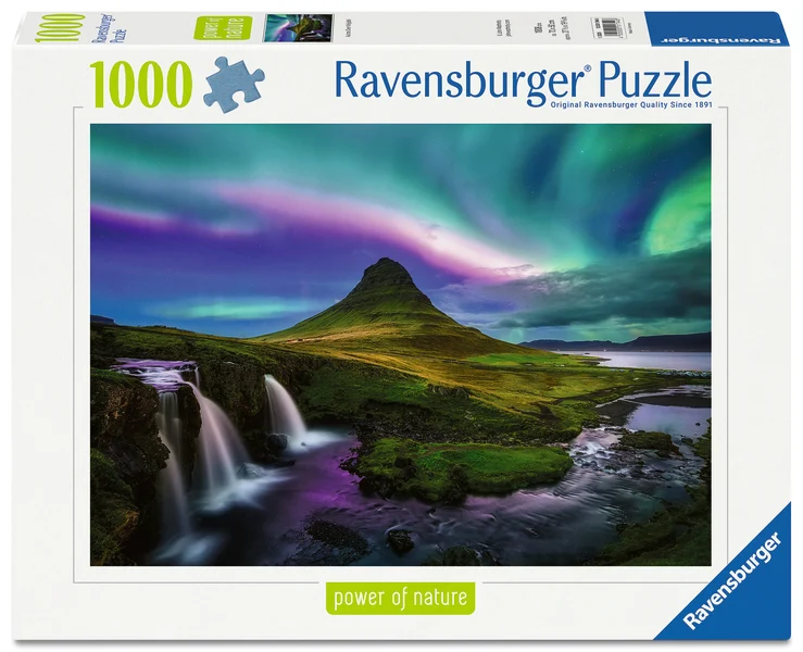 Aurore boréale au-dessus du Kirkjufell, 1000 pcs