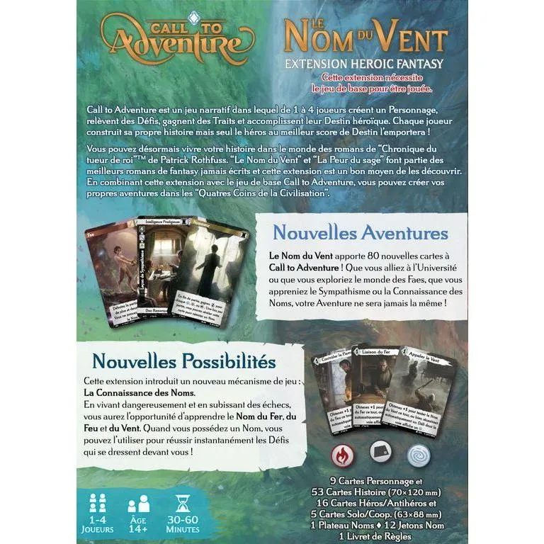 Call To Adventure Epic Origins : Le nom du vent (extension)