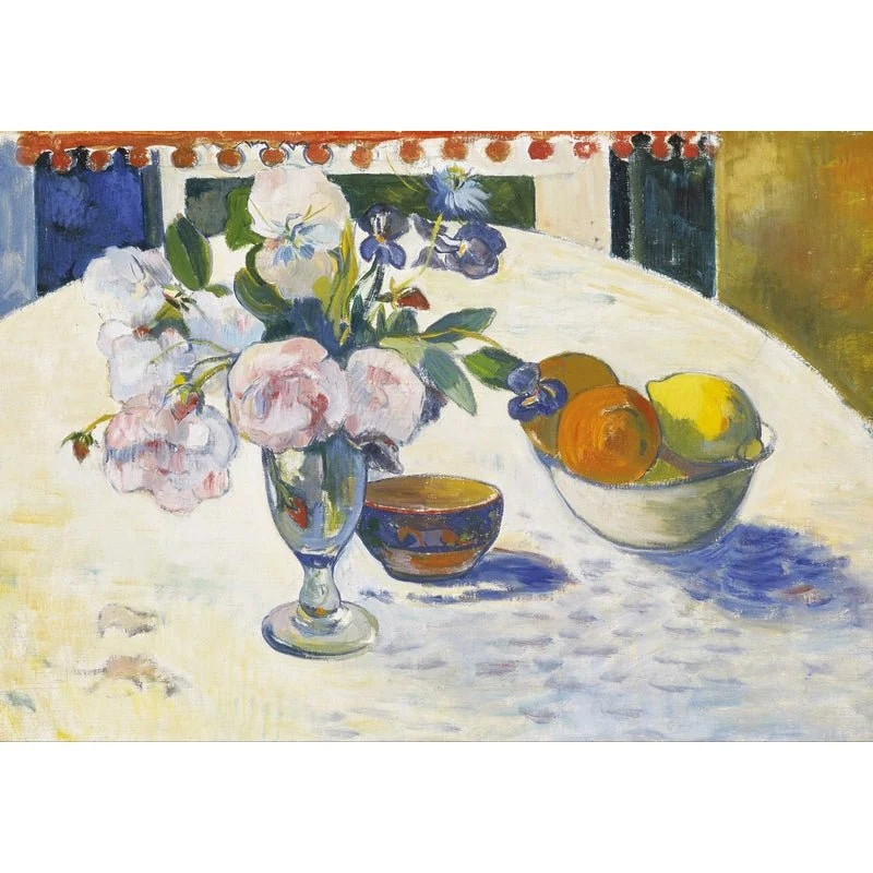 Puzzle Bois Michèle Wilson - 12 pièces - Fleurs et bol de fruits, 1894