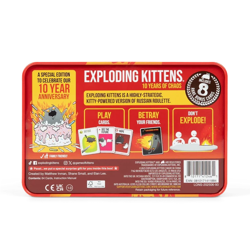 Exploding Kittens - 10 Years Anniversary Tin (EN)