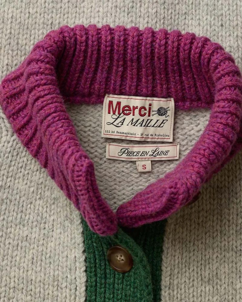 Merci - Cardigan Flora - Gris Chiné Multi