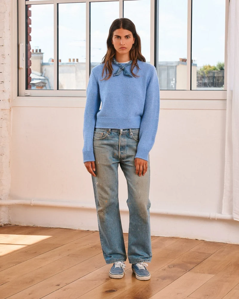 Merci - Pull Charlotte - Bleu Denim