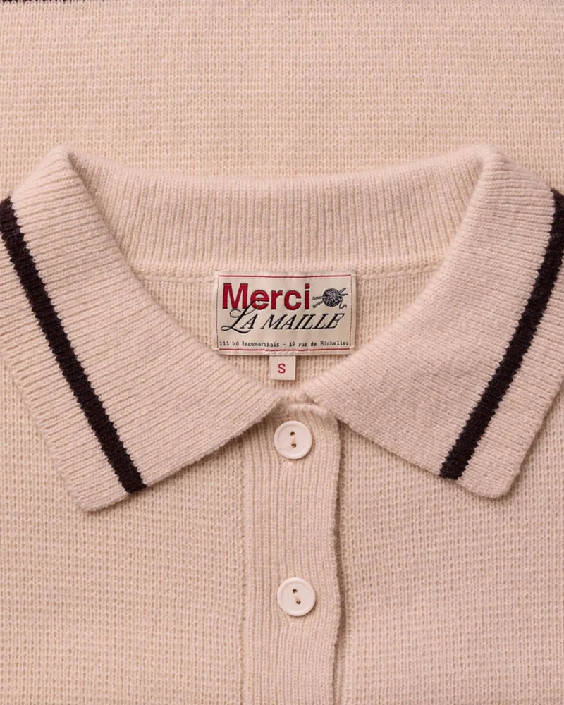 Merci - Pull Giulia - Ecru Marron & Bleu