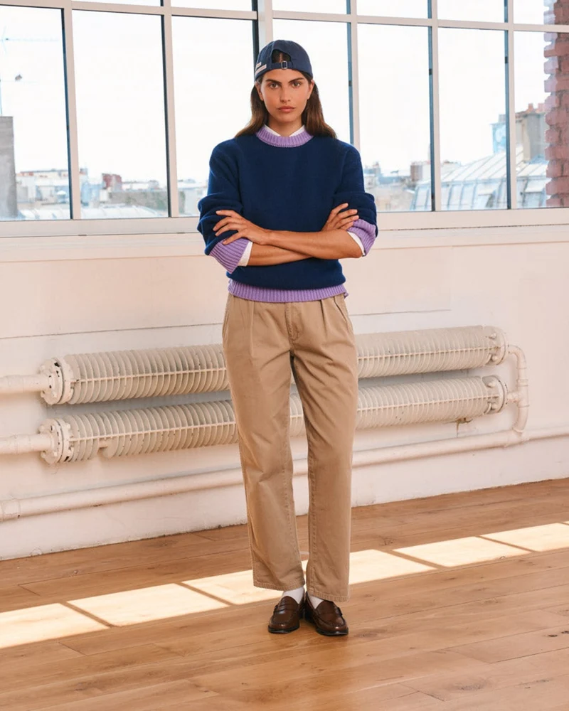 Merci - Pull Eloise - Bleu & Mauve