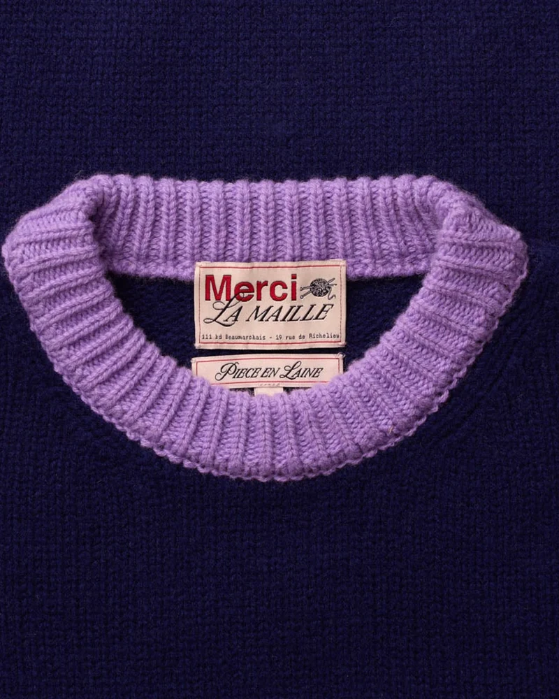Merci - Pull Eloise - Bleu & Mauve