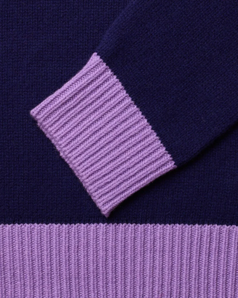 Merci - Pull Eloise - Bleu & Mauve