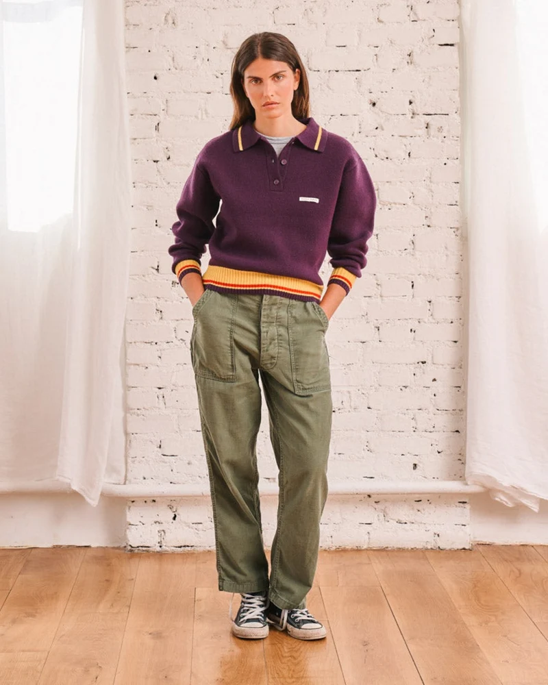 Merci - Pull Giulia - Violet Jaune & Rouge