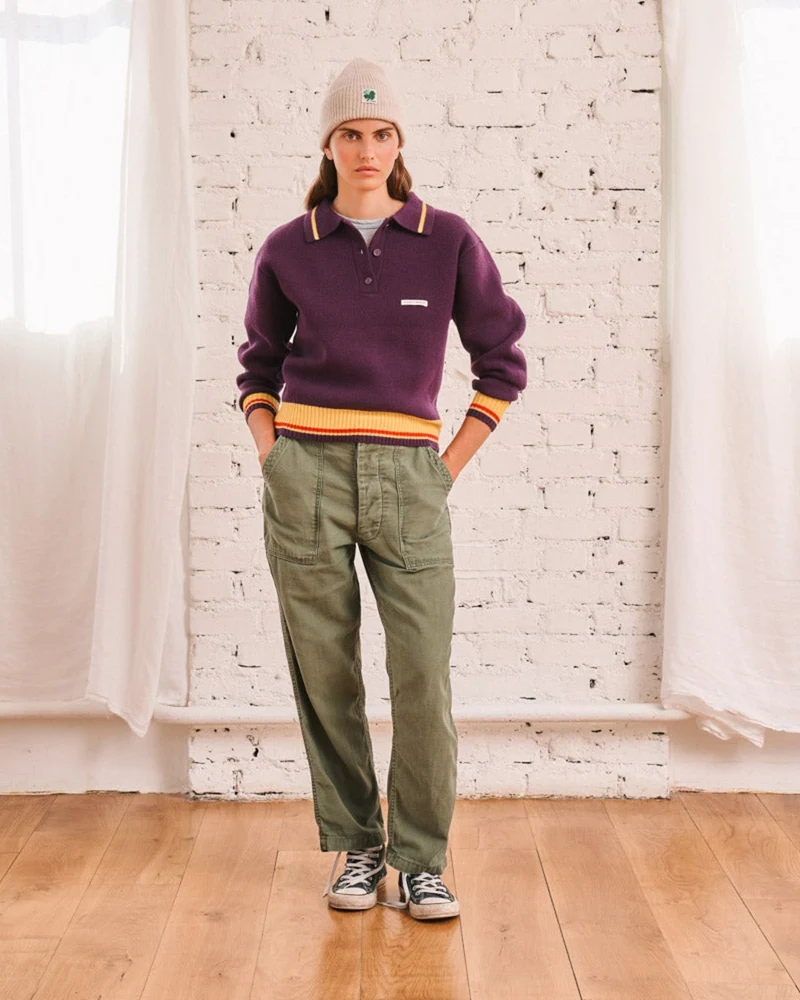 Merci - Pull Giulia - Violet Jaune & Rouge
