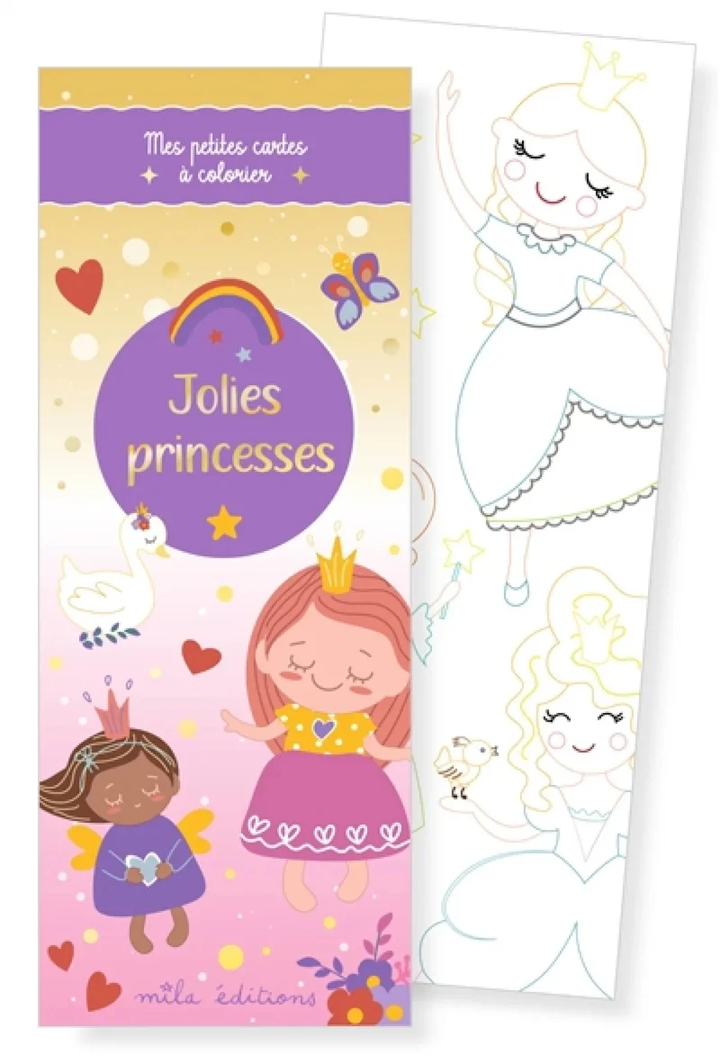 Mes petites cartes à colorier: Jolies princesses