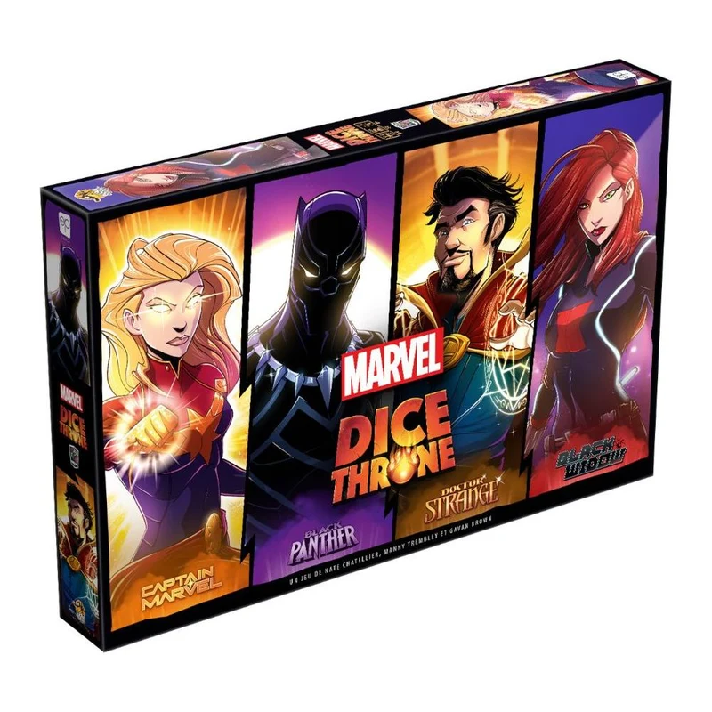 Dice Throne Marvel : Black Panther, Captain Marvel, Black Widow, Dr. Strange