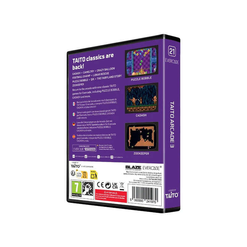 Blaze Evercade - TAITO Arcade Collection 3 - Cartouche n°21