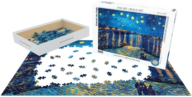 Puzzle Eurographics - 1000 p - Iris La nuit étoilée sur le Rhône - Vincent Van Gogh