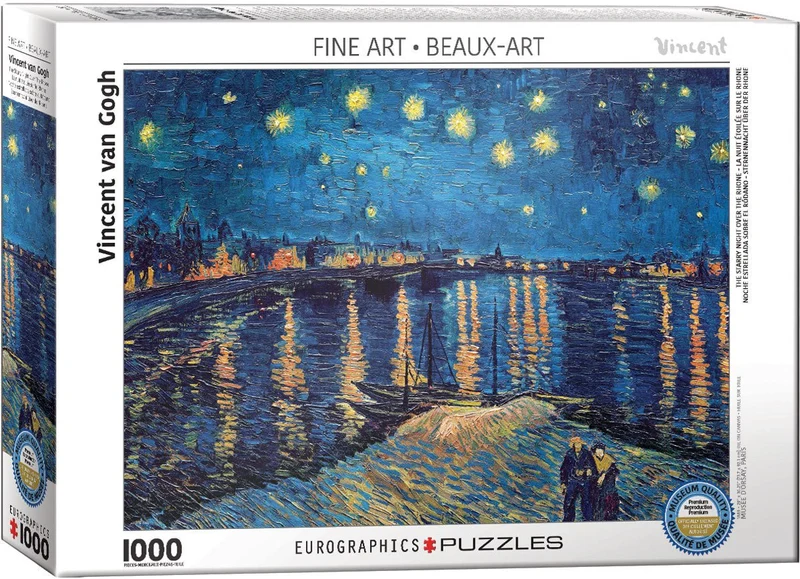 Puzzle Eurographics - 1000 p - Iris La nuit étoilée sur le Rhône - Vincent Van Gogh