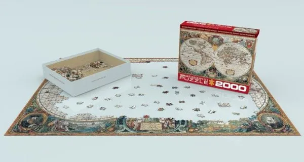 Puzzle Eurographics - 2000 p - Carte de monde antique