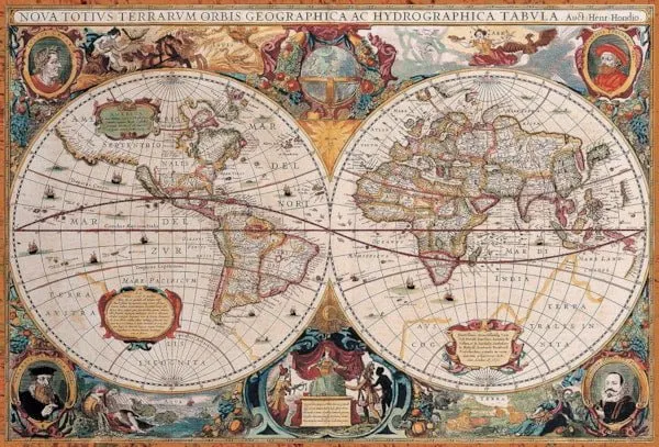 Puzzle Eurographics - 2000 p - Carte de monde antique