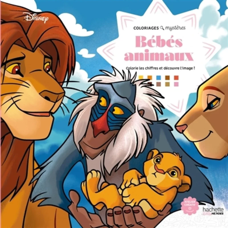 Coloriage mystères Disney : Bébés animaux