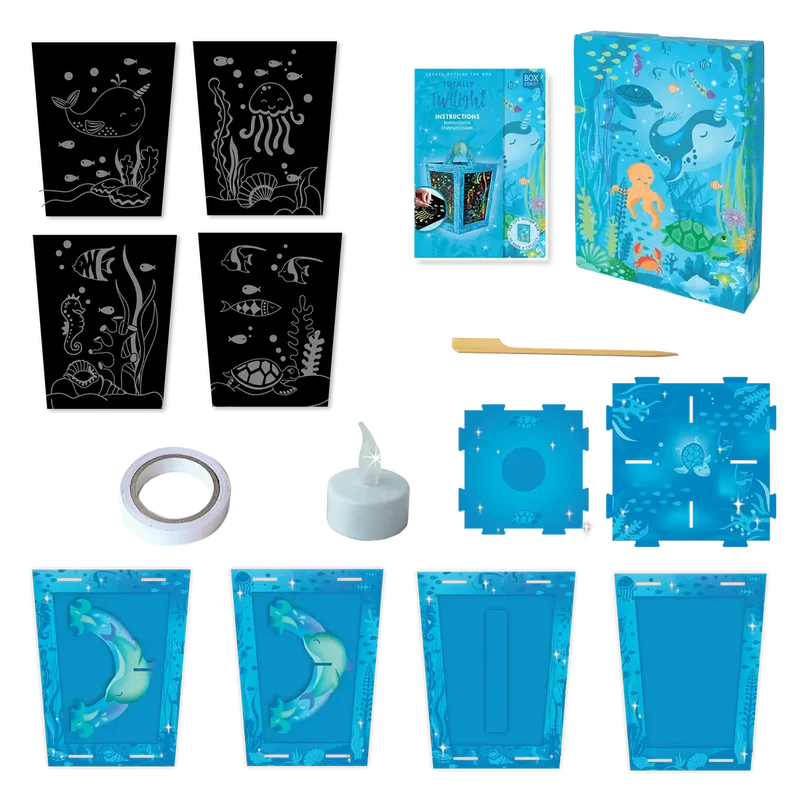 Box Candiy: Totally Twilight - Ens. d'art Lanterne Vie Marine à Gratter (ML)