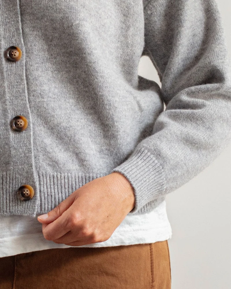Merci - Gilet Luce En Laine - Gris Clair