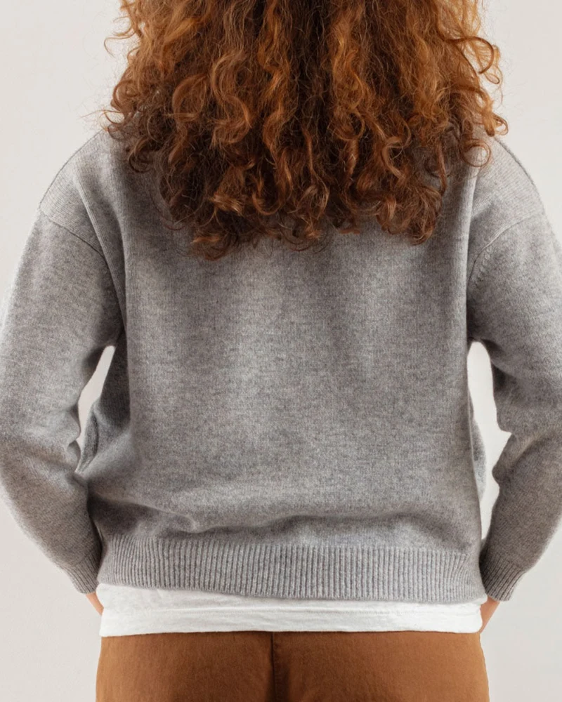Merci - Gilet Luce En Laine - Gris Clair