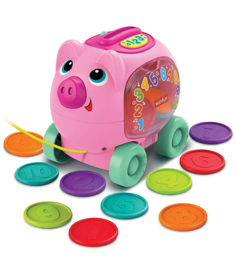 Tirelire cochon à tirer