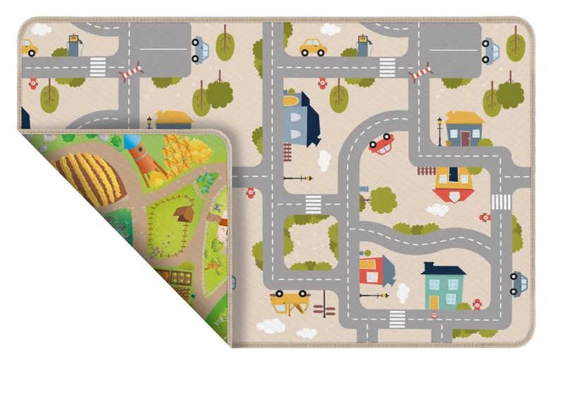 Tapis d'auto réversible ville/ferme