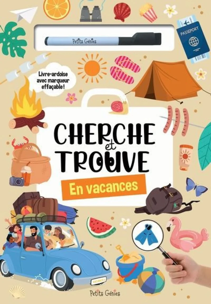 Cherche et trouve effaçable: Les Vacances