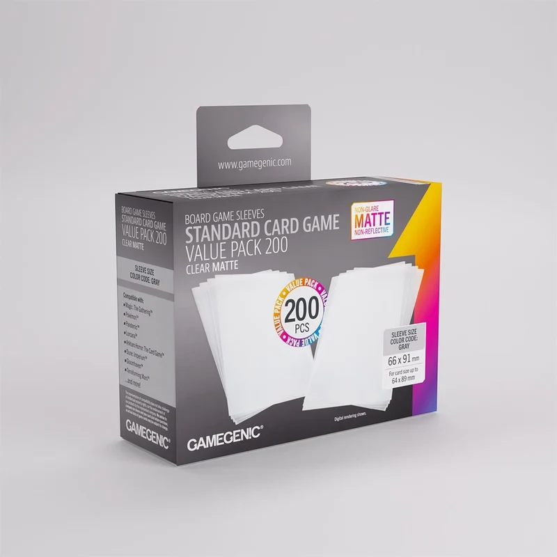 Sleeves: Gamegenic: Matte Standard Card Game Value Pack (200)