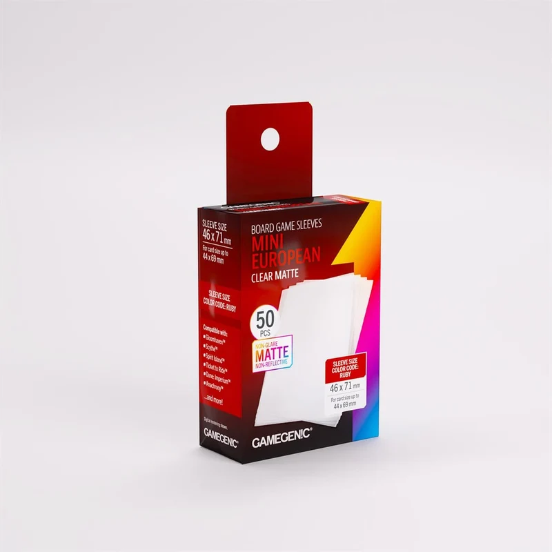 Sleeves: Gamegenic: Matte Mini European-Sized Boardgame Sleeves (50)