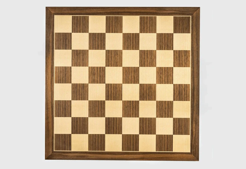 Plateau d'échecs / échiquier en noyer - Bords Fins - Ferrer