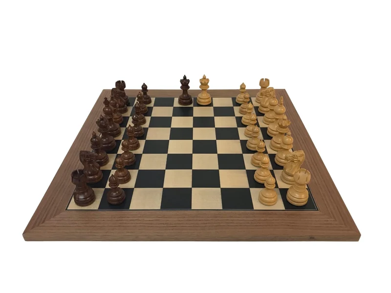 Ensemble jeu d'échecs taj-mahal en buis