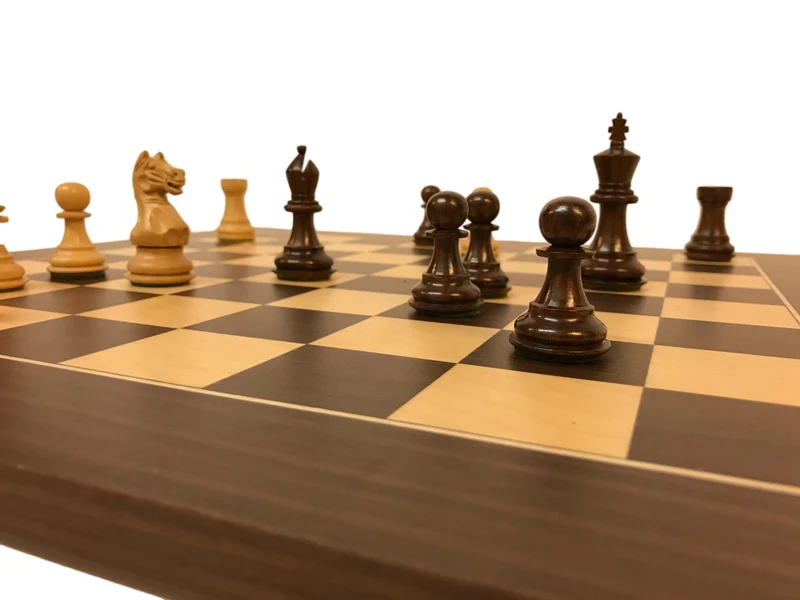 Ensemble jeu d'échecs Suprême en macassar et sycomore - Pièces Palissandre et Buis