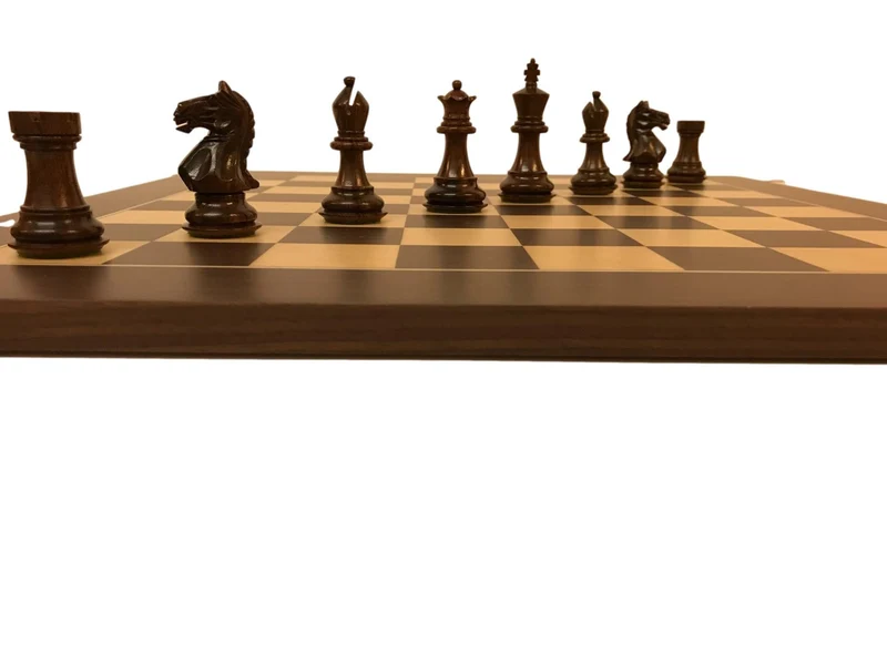 Ensemble jeu d'échecs Suprême en macassar et sycomore - Pièces Palissandre et Buis