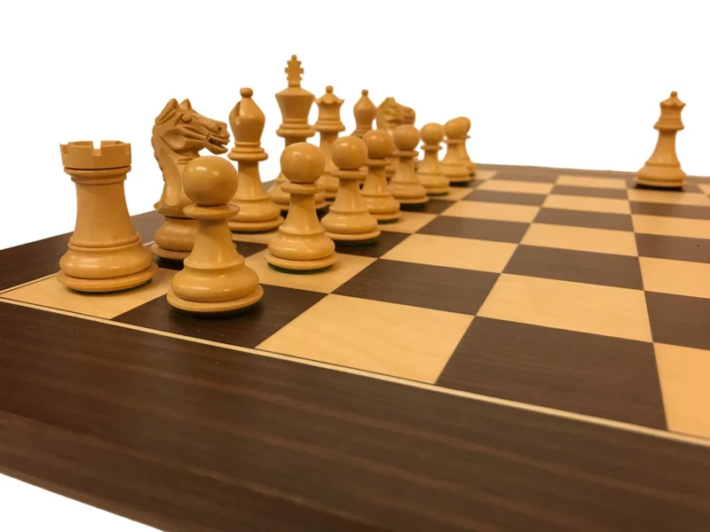 Ensemble jeu d'échecs Suprême en macassar et sycomore - Pièces Palissandre et Buis