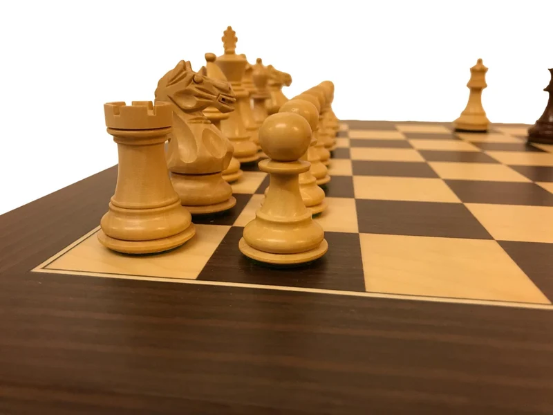 Ensemble jeu d'échecs Suprême en macassar et sycomore - Pièces Palissandre et Buis