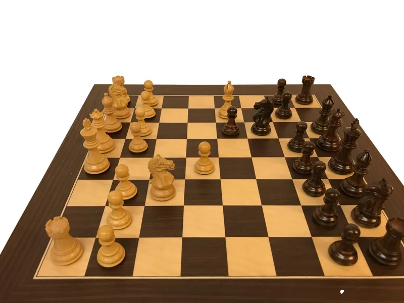 Ensemble jeu d'échecs Suprême en macassar et sycomore - Pièces Palissandre et Buis