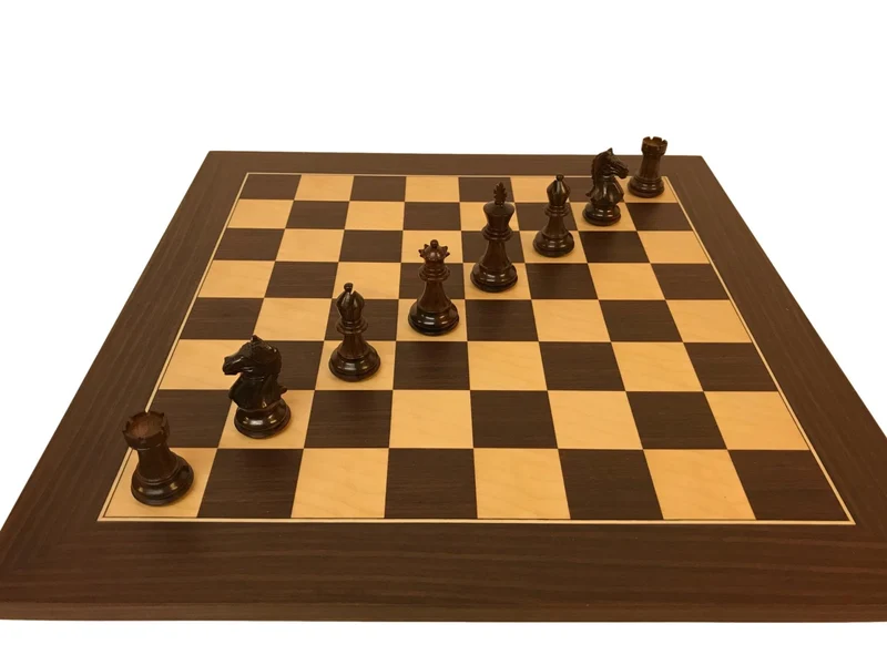 Ensemble jeu d'échecs Suprême en macassar et sycomore - Pièces Palissandre et Buis