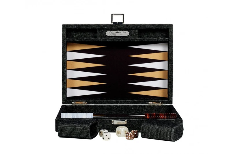 Backgammon Hector Saxe - Jean's Noir / Champagne - Moyen