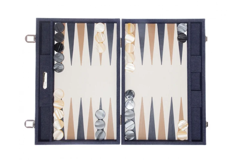 Backgammon Hector Saxe - Jean's / Cuir - Grand