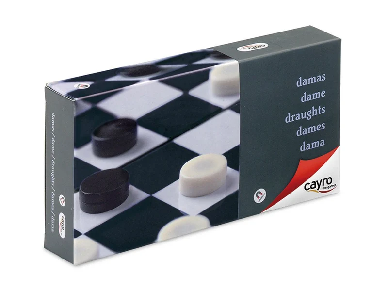 Jeu de dames (internationales) de voyage en plastique magnétique - 17 x 9 cm