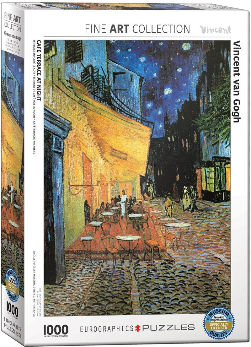 Puzzle Eurographics - 1000 p - Terrasse du café le soir - Van Gogh