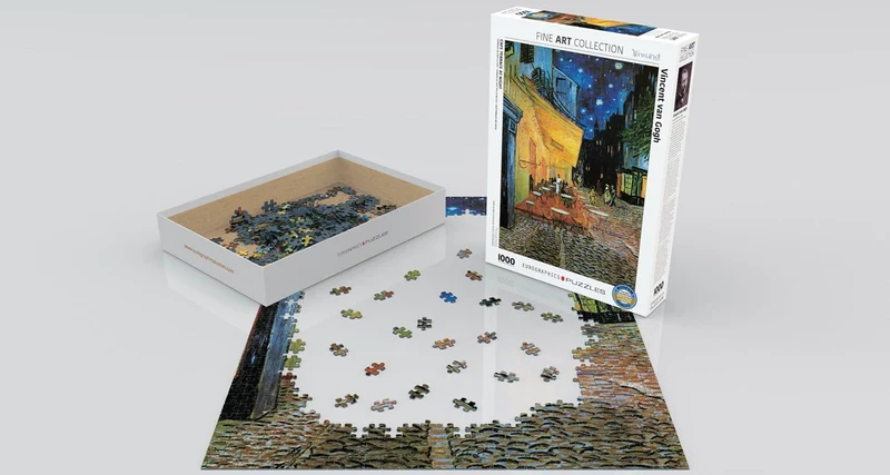 Puzzle Eurographics - 1000 p - Terrasse du café le soir - Van Gogh
