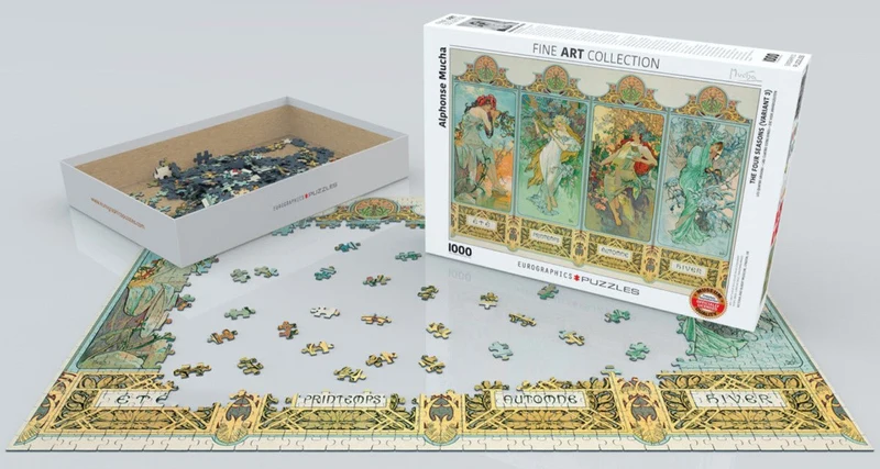 Puzzle Eurographics - 1000 p - Les 4 Saisons - Mucha