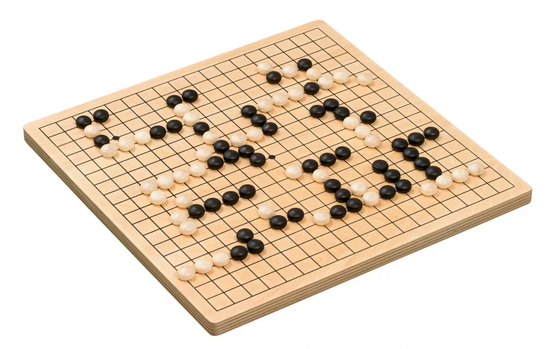 Ensemble Go (Goban + pierres) - Plateau de jeu de Go en Bois de hêtre - 19 lignes