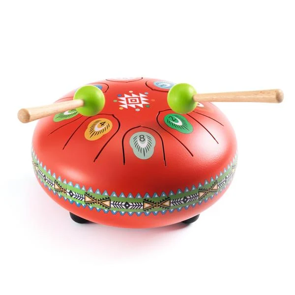Animambo - Tambour à languettes rouge - 8 notes
