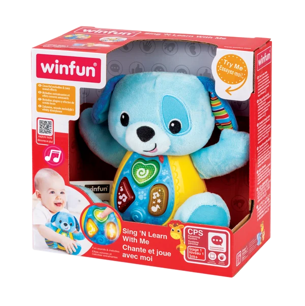 Chiot musical en peluche