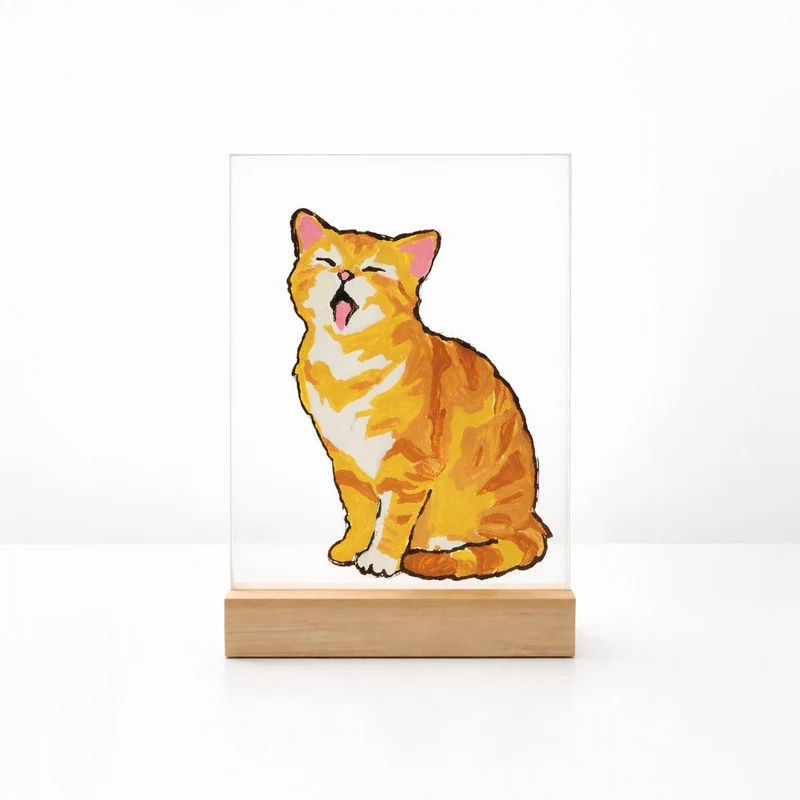 Ensemble peinture à numéros chat sur acrylique