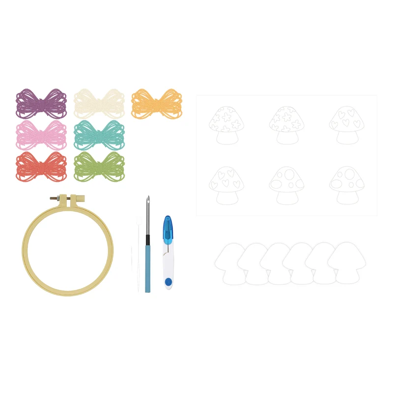 Ensemble de sous-verres "Punch Needle" champignon