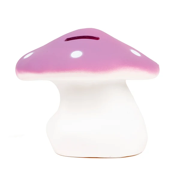 Tirelire champignon lilas